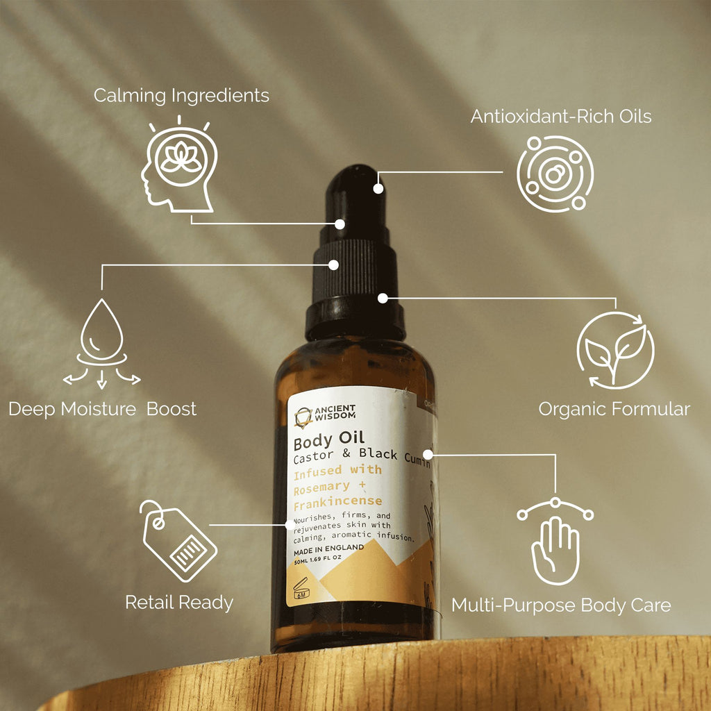 Organic Body Oil 50ml - Rosemary & Frankincense