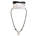 Nymph Black Obsidian Gemstone Necklace with Real Leaf Butterfly Pendant