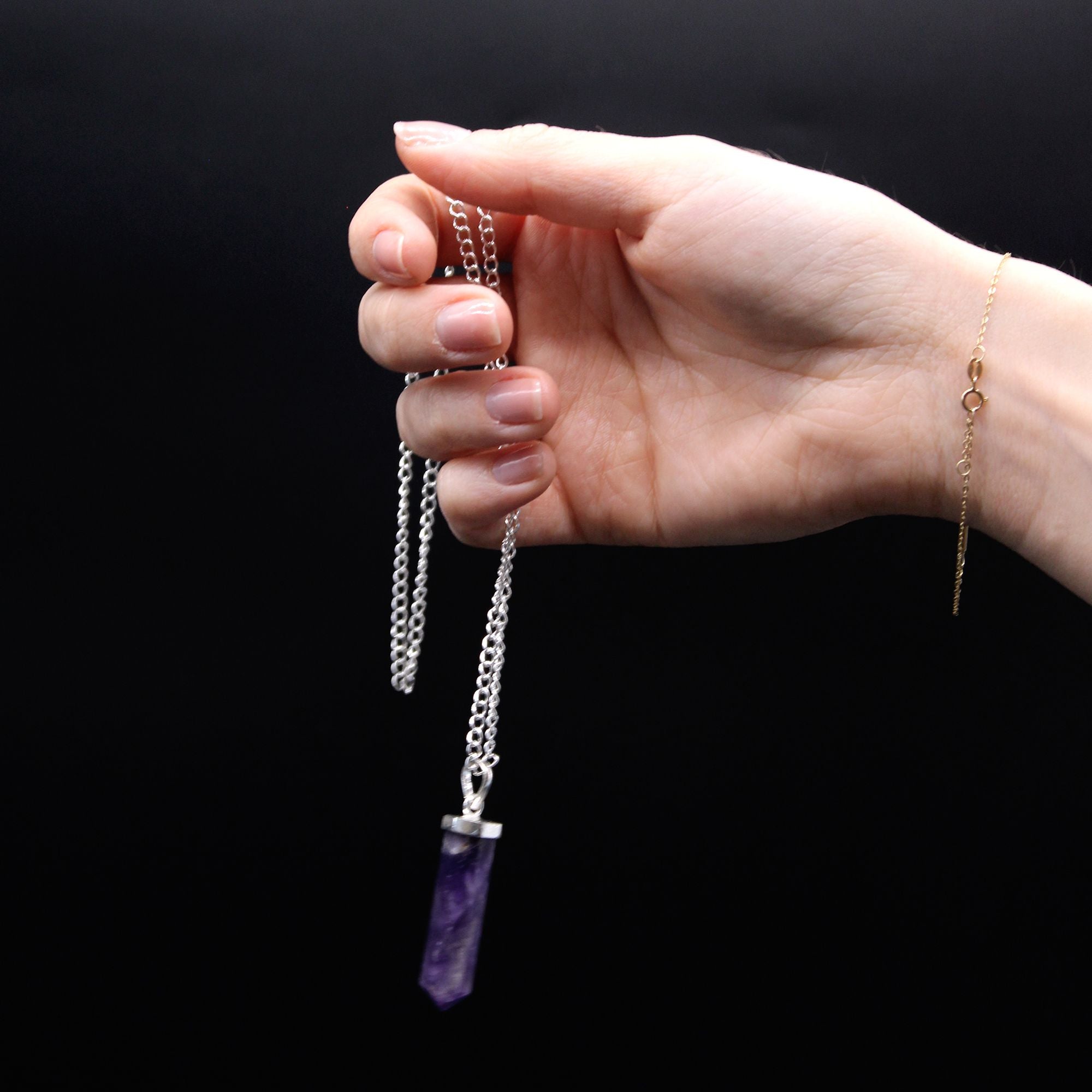 Gemstone Classic Point Pendant - Rose Quartz