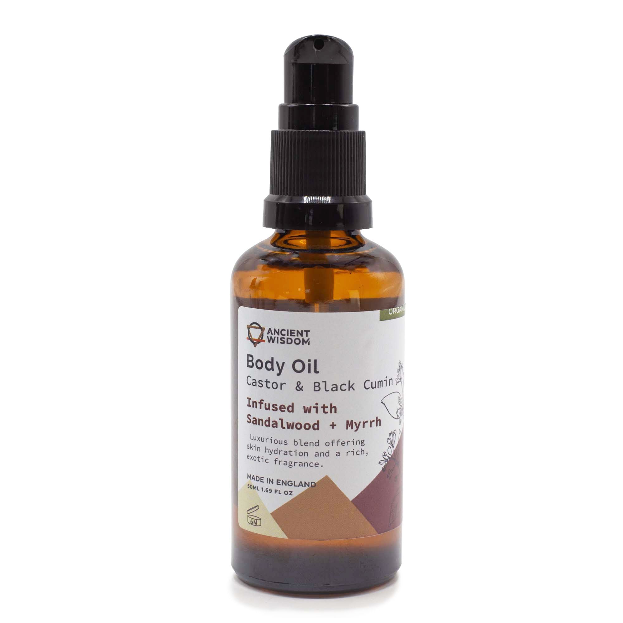 Organic Body Oil 50ml - Sandalwood & Myrrh