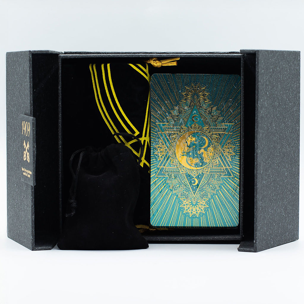 Gold & Turqoice Foil Tarot Card -  Gift Set